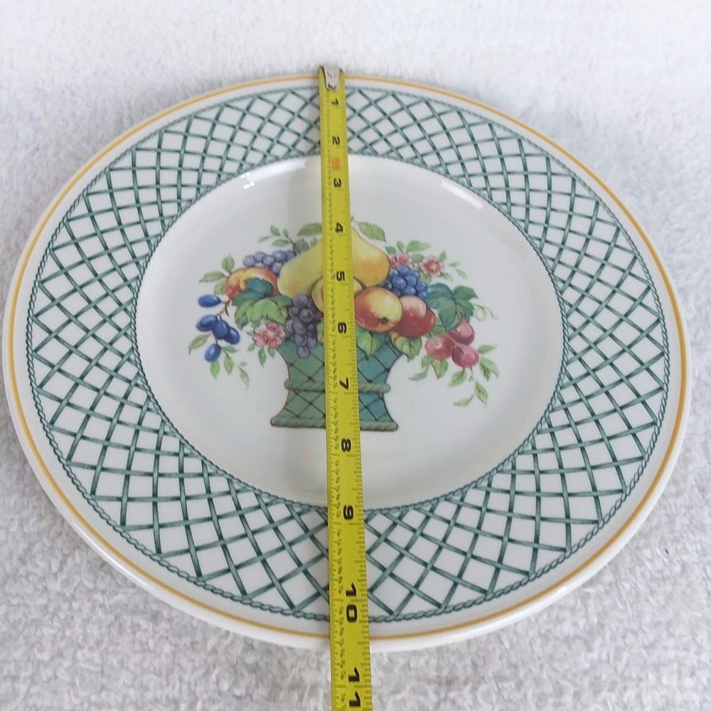 4 Villeroy‎ & Boch Basket Porcelain Dinner Plates 10.5" Germany Discontinued - Picture 8 of 9